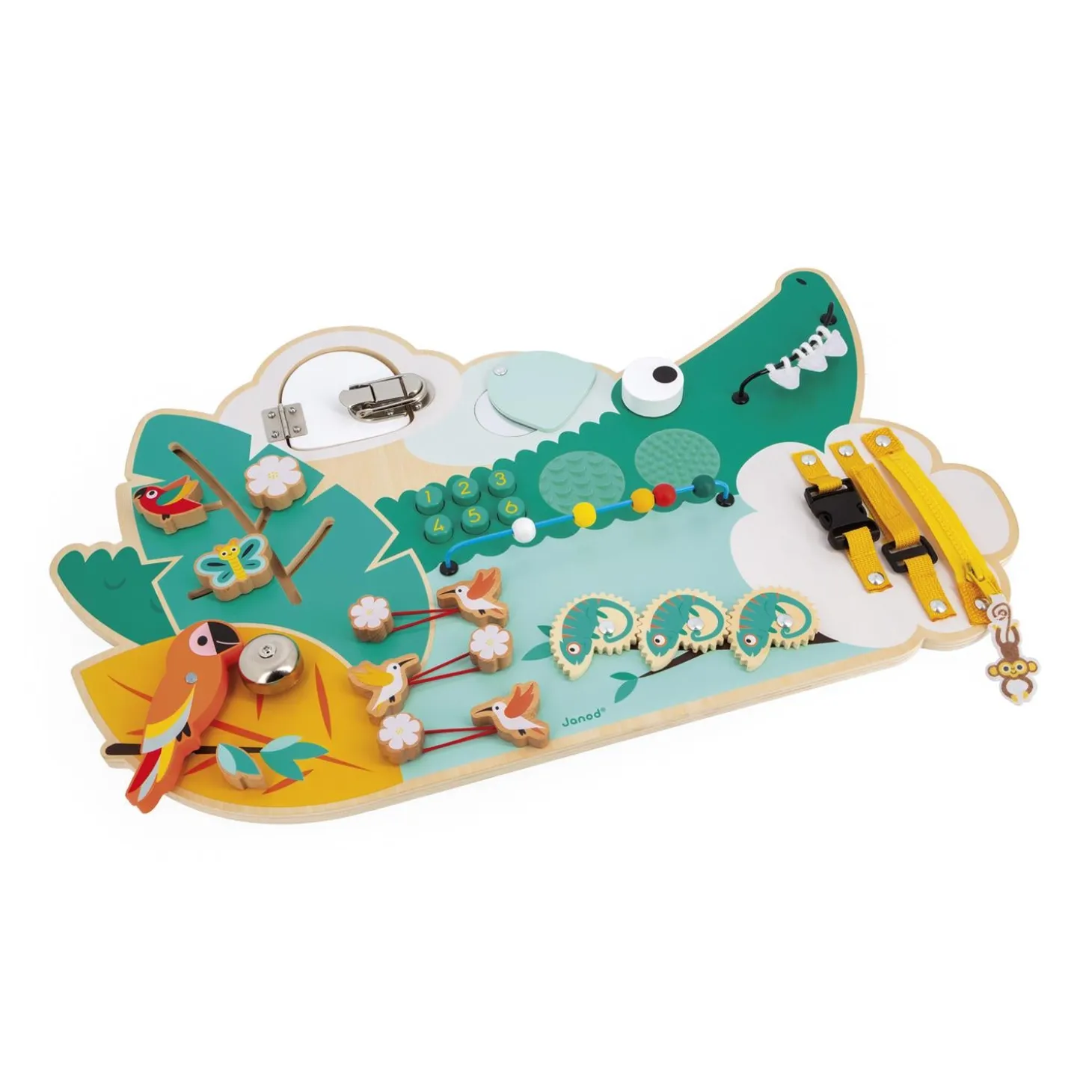 Janod Jouet Tropik Busy Board Croco Vert