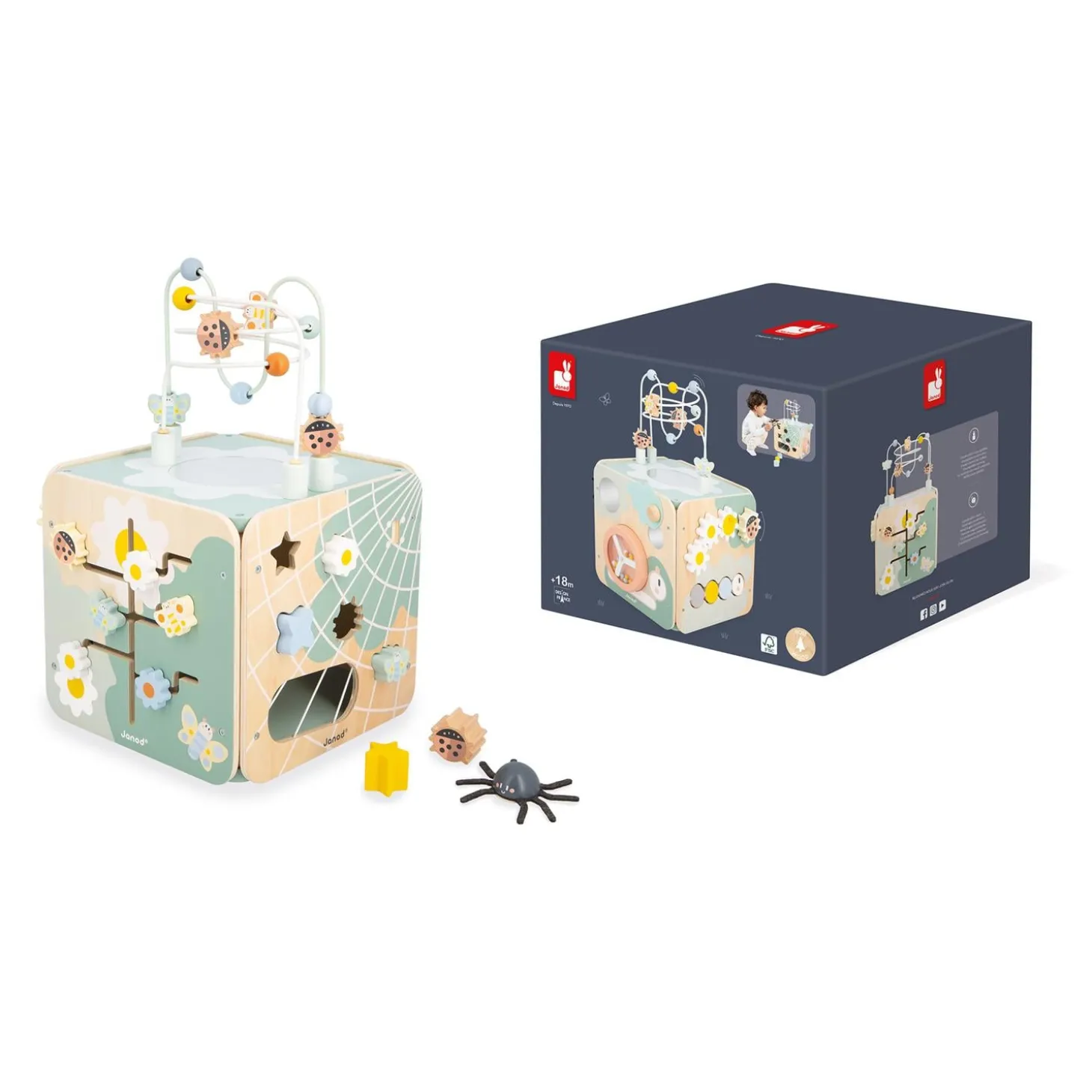 Janod Maxi cube multiactivités Multicolore