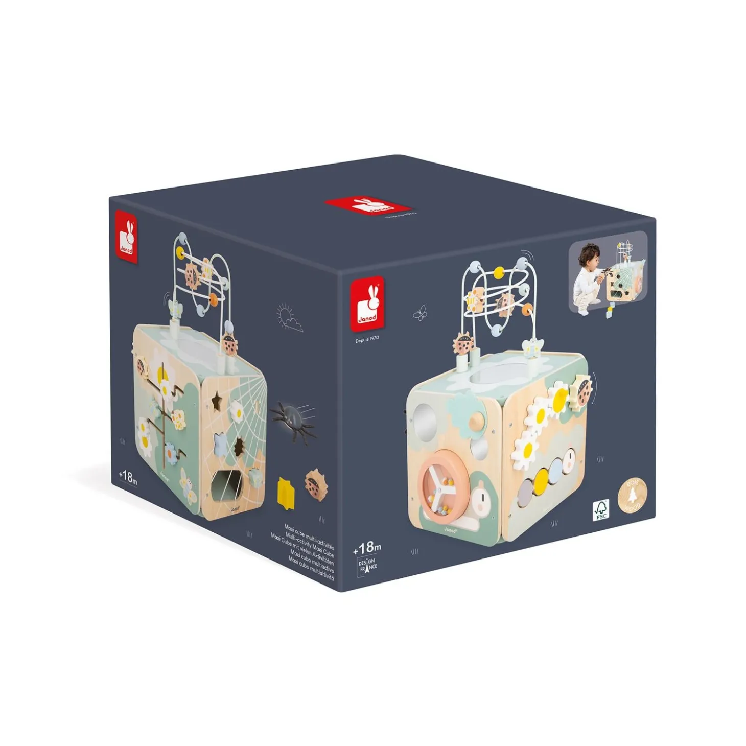 Janod Maxi cube multiactivités Multicolore