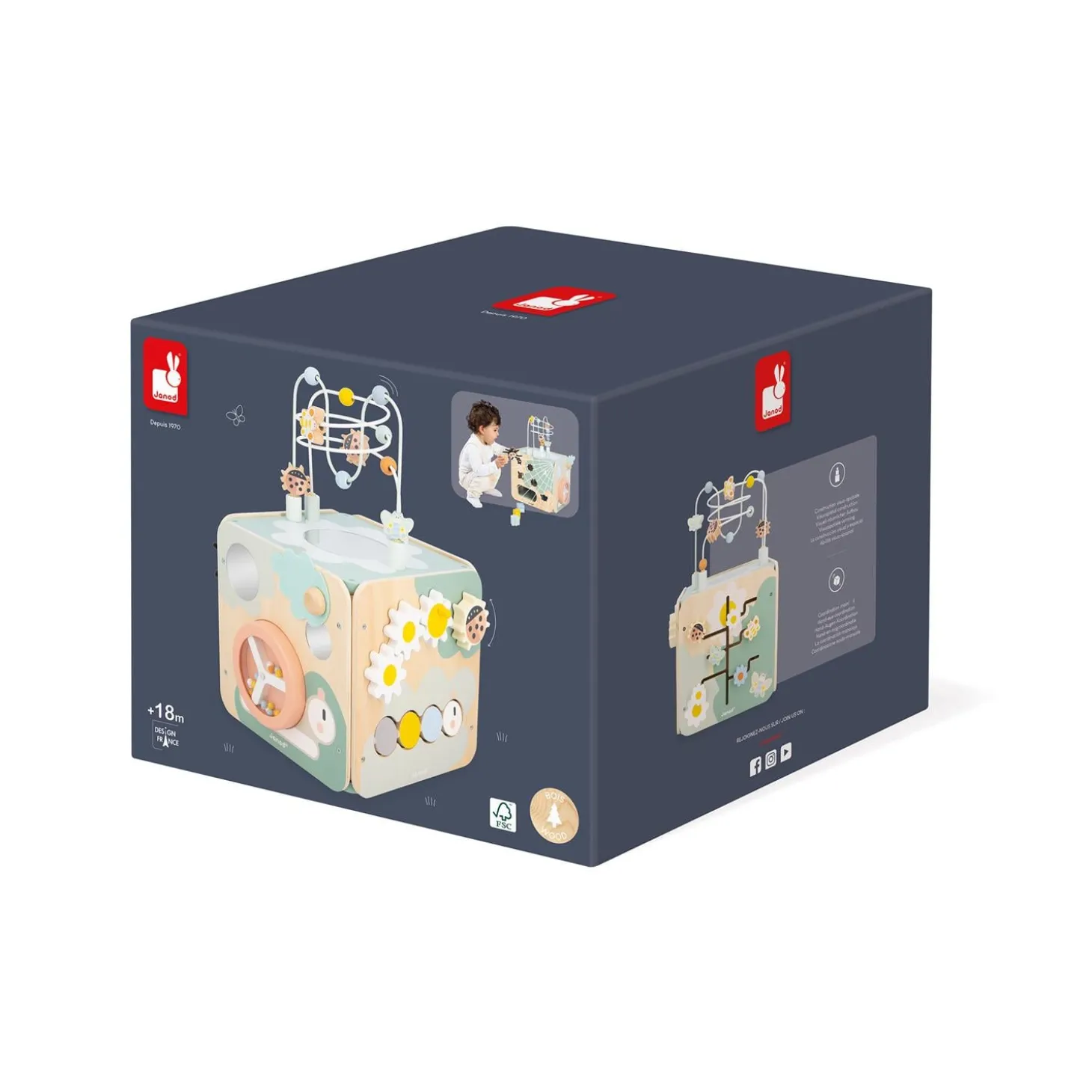 Janod Maxi cube multiactivités Multicolore