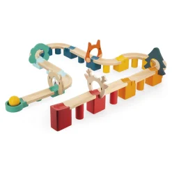 Janod Mon Premier Circuit en Bois - 44 Pièces en Bois Massif - Jouet d'Adresse Multicolore