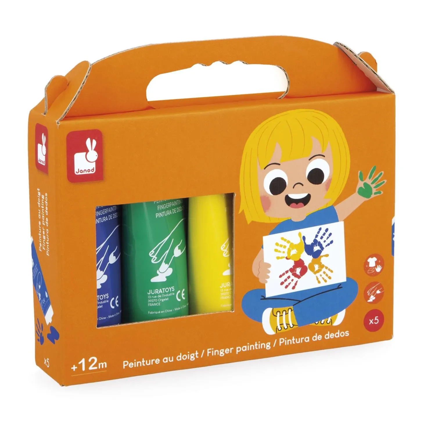 Janod Peinture au Doigt Multicolore