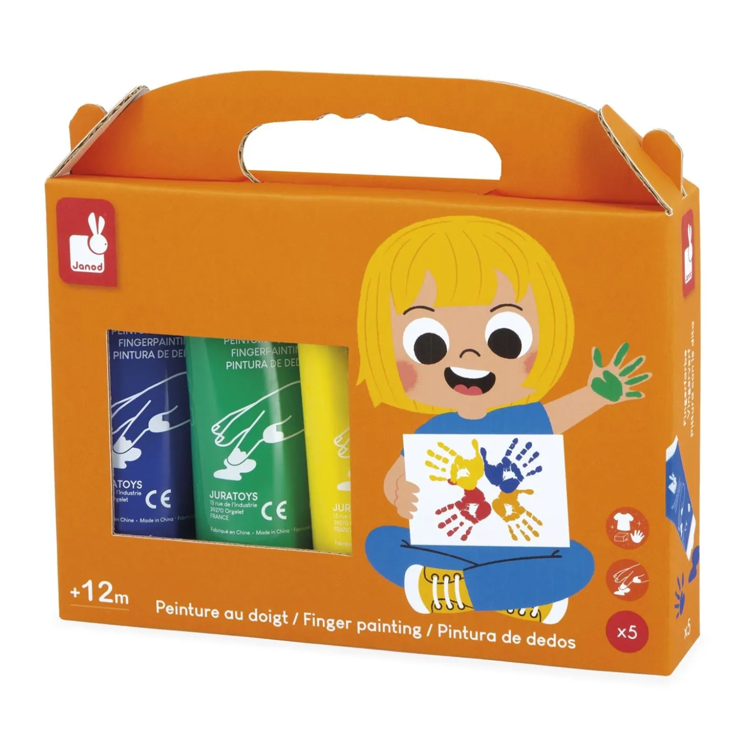 Janod Peinture au Doigt Multicolore
