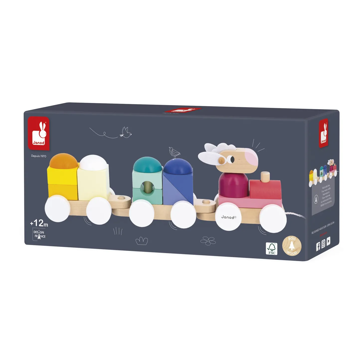 Janod Petit Train Mouton Zigolos Multicolore