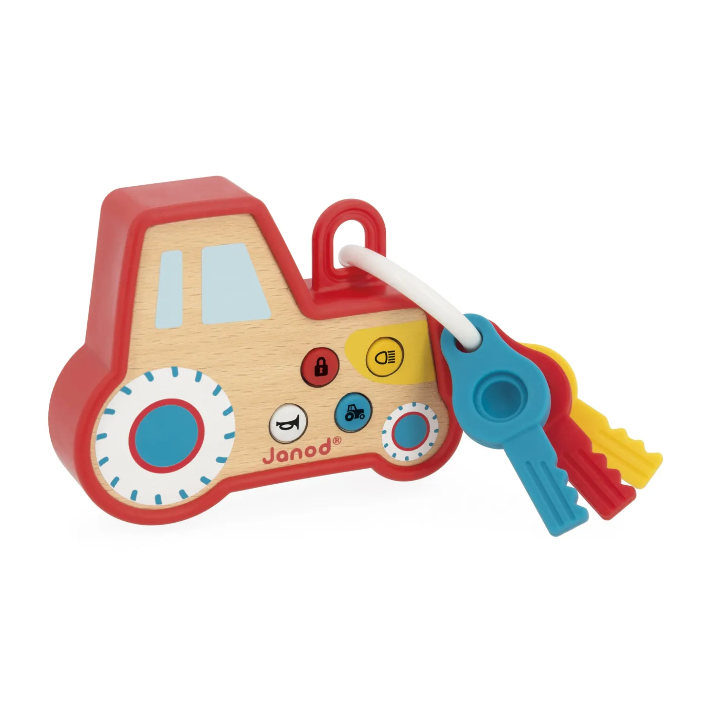 Janod Porte-Cles Tracteur Ferme Rouge