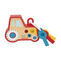 Janod Porte-Cles Tracteur Ferme Rouge