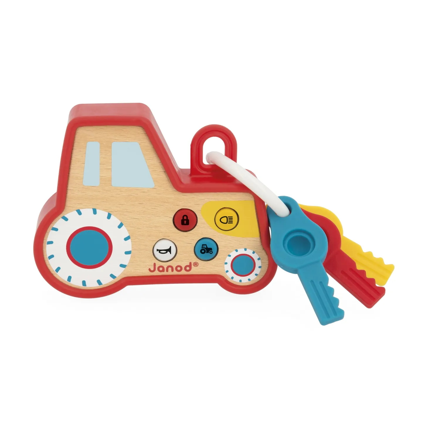 Janod Porte-Cles Tracteur Ferme Rouge
