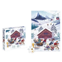 Janod Puzzle Hiver à La Montagne Blanc