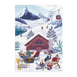 Janod Puzzle Hiver à La Montagne Blanc