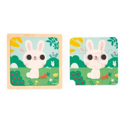 Janod                    Puzzle lapin blanc