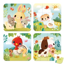 Janod                    Puzzles evolutifs animaux Ferme    Orange