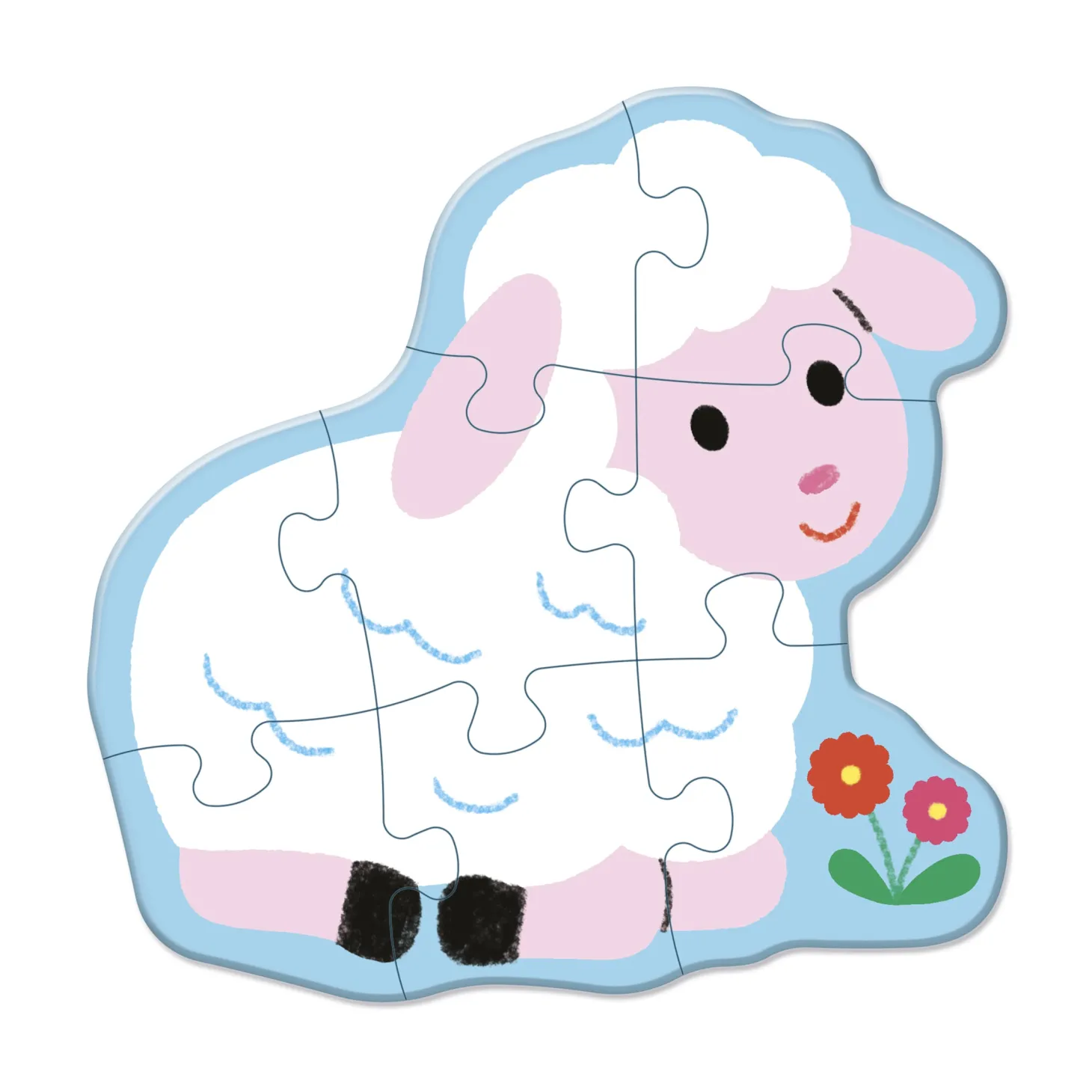 Janod 5 Puzzles Evolutifs Ferme Multicolore