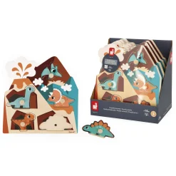 Janod Puzzle Sonore Dino Multicolore