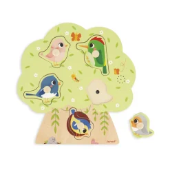 Janod Puzzle Sonore Oiseau Multicolore