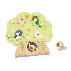 Janod Puzzle Sonore Oiseau Multicolore