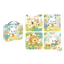 Janod                    4 Puzzles Pure    Multicolore