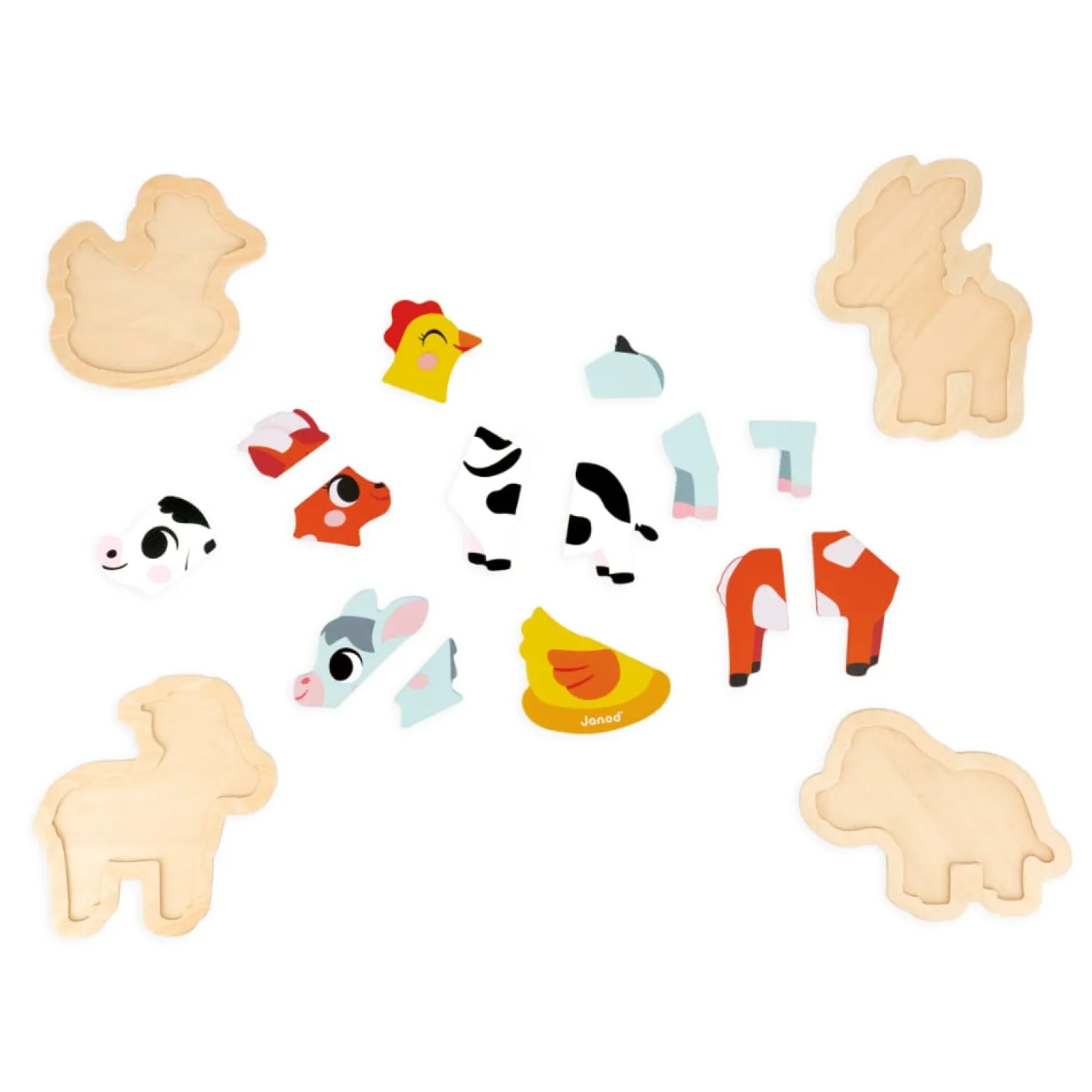 Janod 4 puzzles évolutifs Ferme
