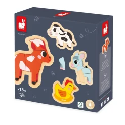 Janod 4 puzzles évolutifs Ferme