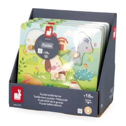 Janod Puzzle Tactile Ferme Vert