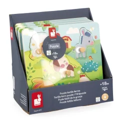 Janod Puzzle Tactile Ferme Vert