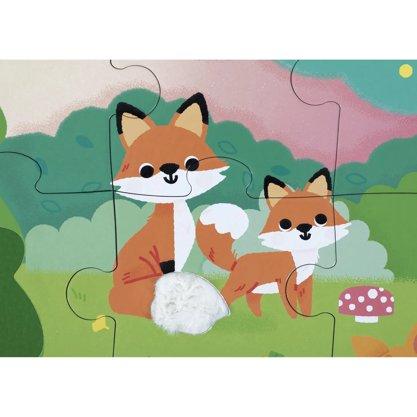 Janod Puzzle Tactile Foret Multicolore