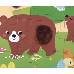 Janod Puzzle Tactile Foret Multicolore