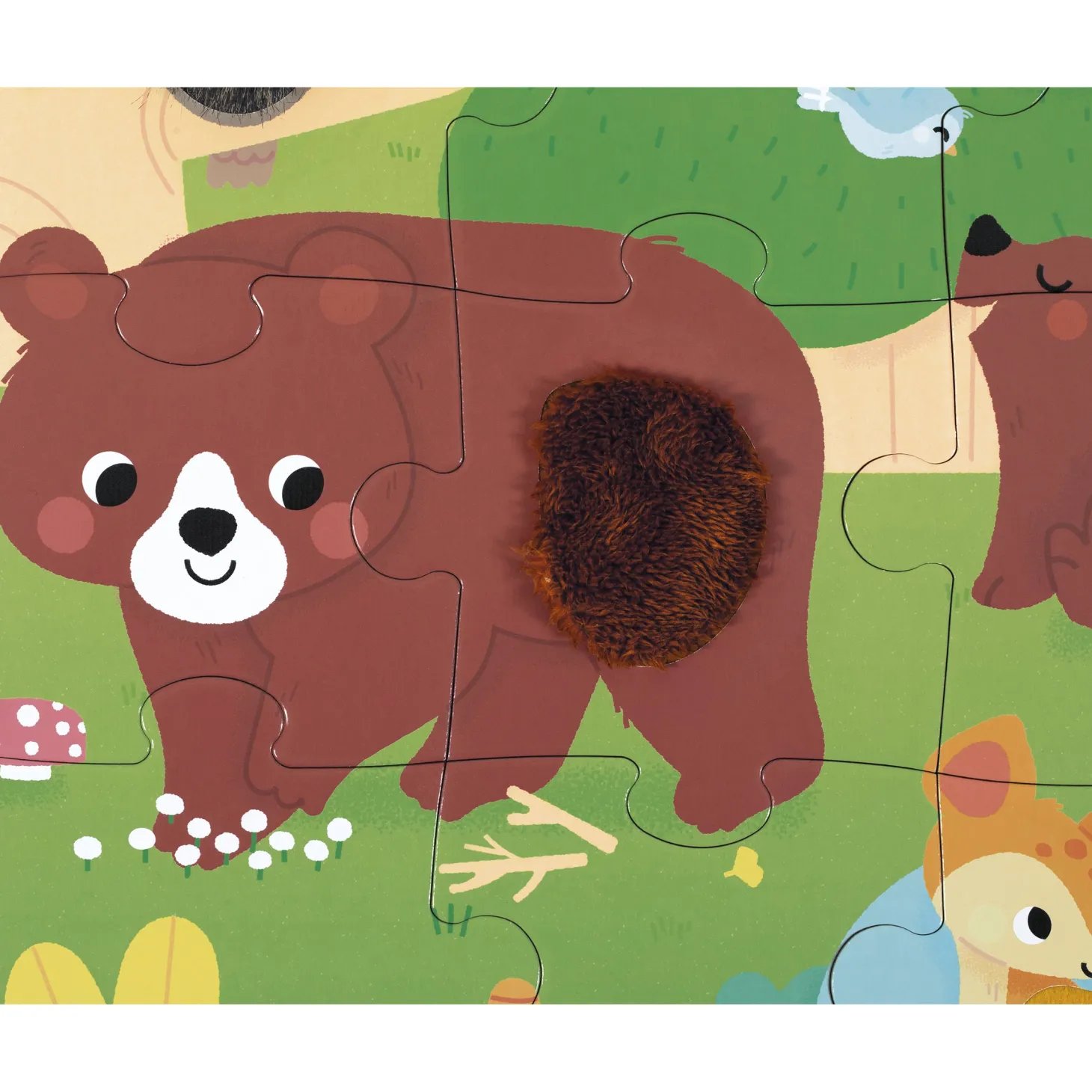 Janod Puzzle Tactile Foret Multicolore