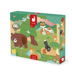 Janod Puzzle Tactile Foret Multicolore