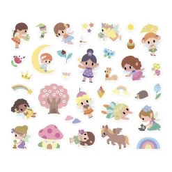 Janod                    200 Stickers en Planches Fees    Multicolore