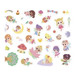 Janod 200 Stickers en Planches Fees Multicolore