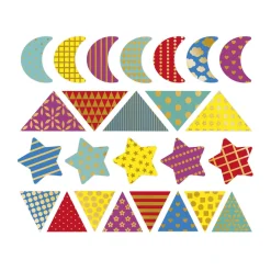 Janod                    150 Stickers en Planches Formes Geo    Multicolore