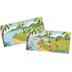 Janod Stickers Repositionnables Dinos Multicolore