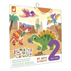 Janod Stickers Repositionnables Dinos Multicolore