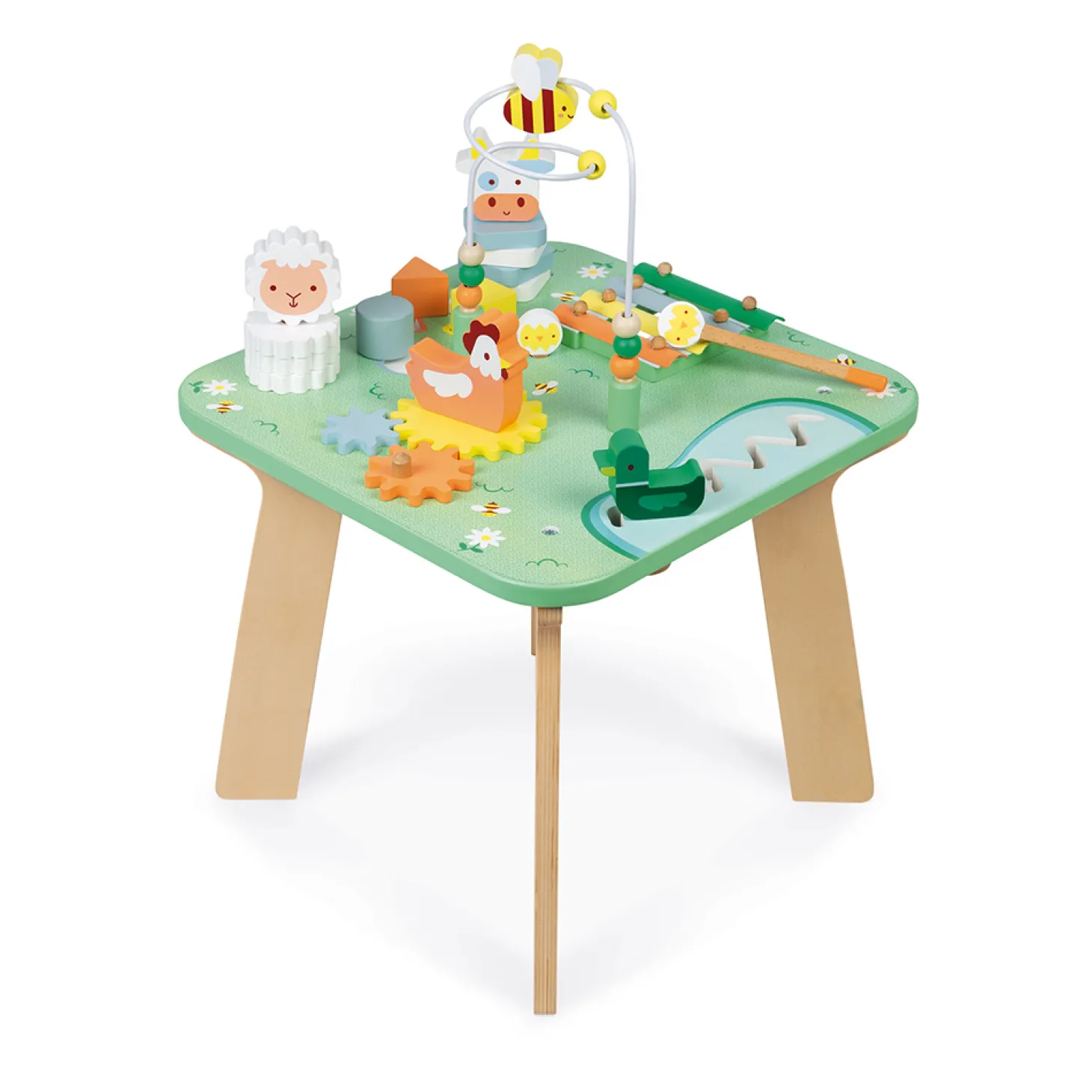 Janod Table d'Activités Jolie Prairie (bois) Vert
