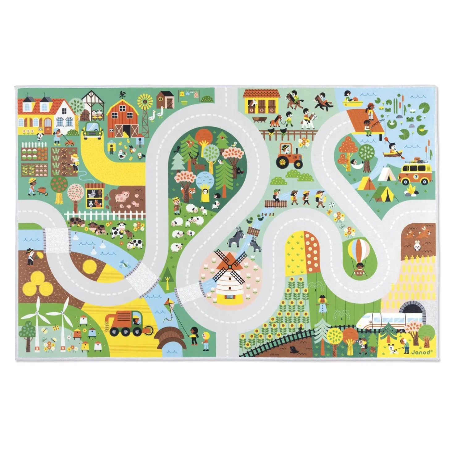 Janod Tapis Campagne Cross Roads Multicolore