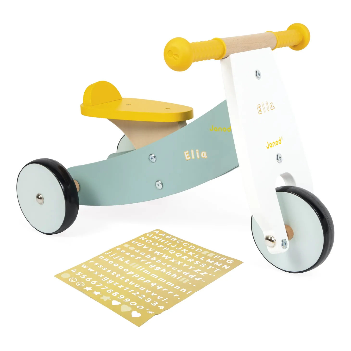 Janod Tricycle En Bois Happy Garden Multicolore