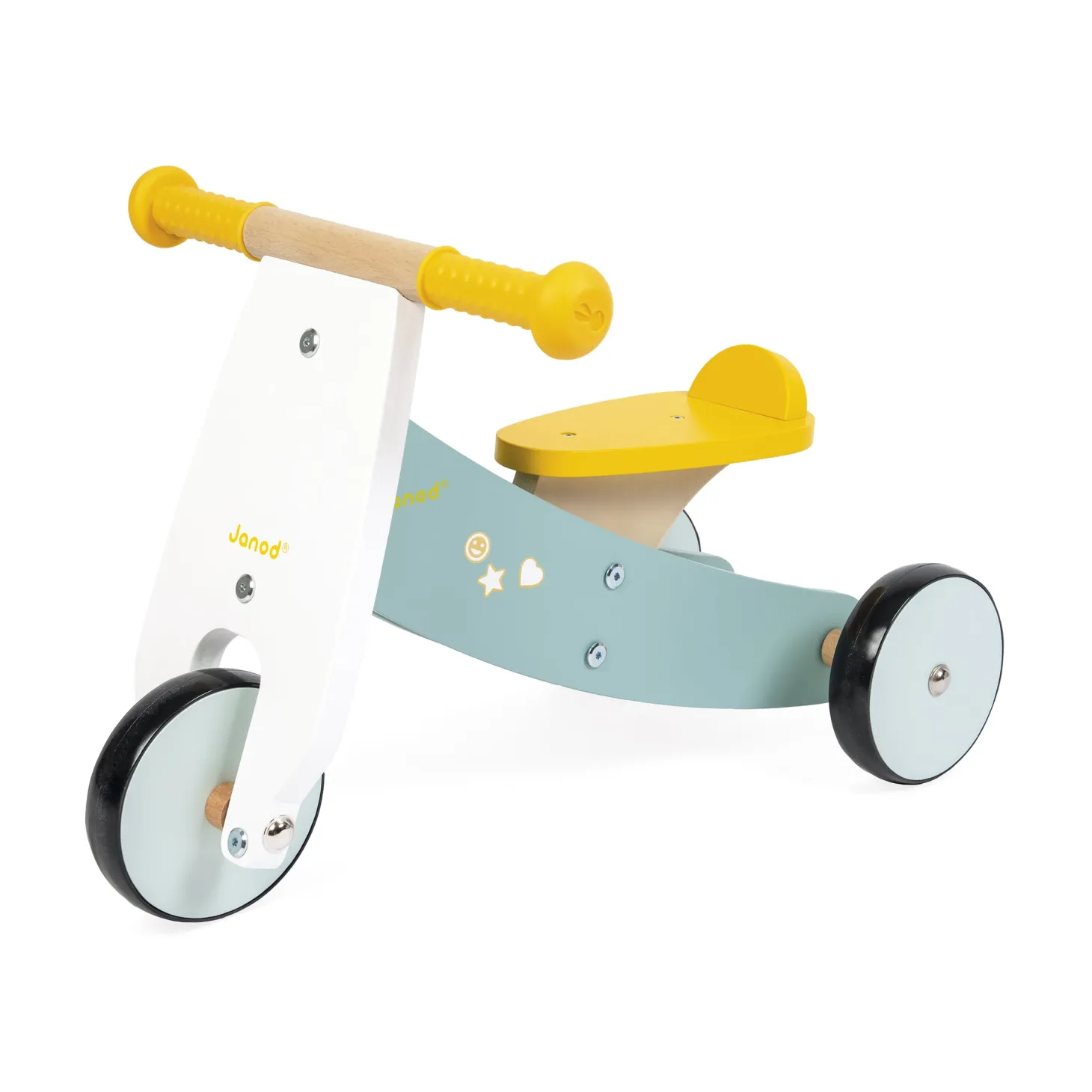Janod Tricycle En Bois Happy Garden Multicolore