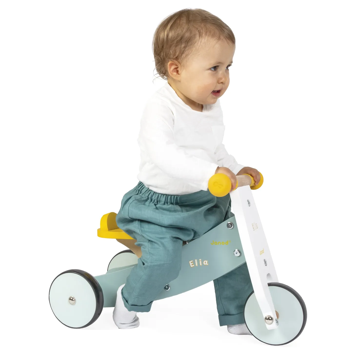 Janod Tricycle En Bois Happy Garden Multicolore