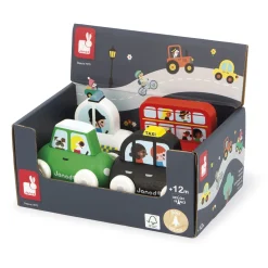 Janod Voiture en bois Cross Roads Royaume-Uni Multicolore
