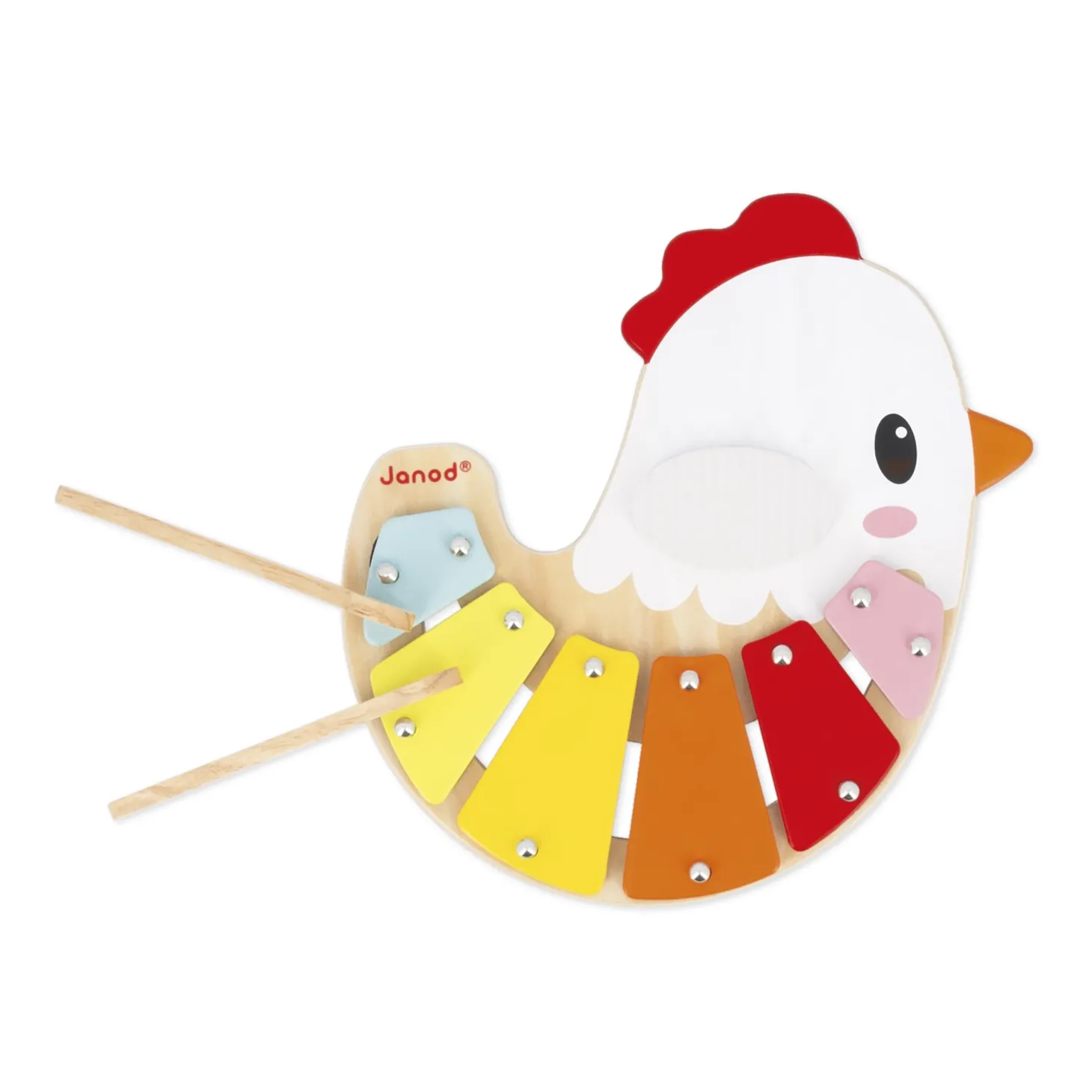 Janod Xylo Poulette Ferme Multicolore