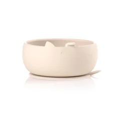 Jané                    Set bol et cuillère en silicone     Sand