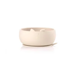Jané                    Set bol et cuillère en silicone     Sand