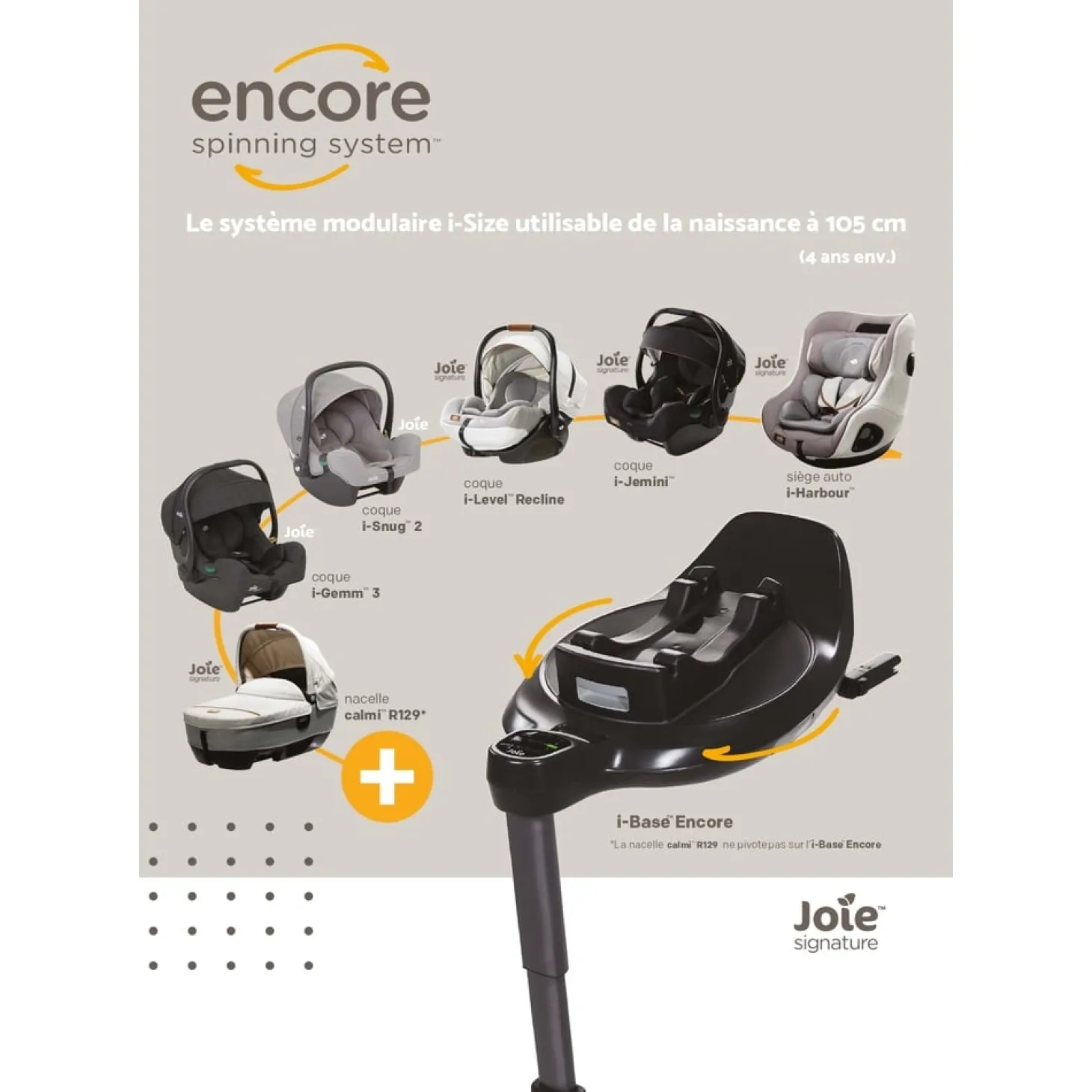Joie Base Isofix pivotante Encore Noir