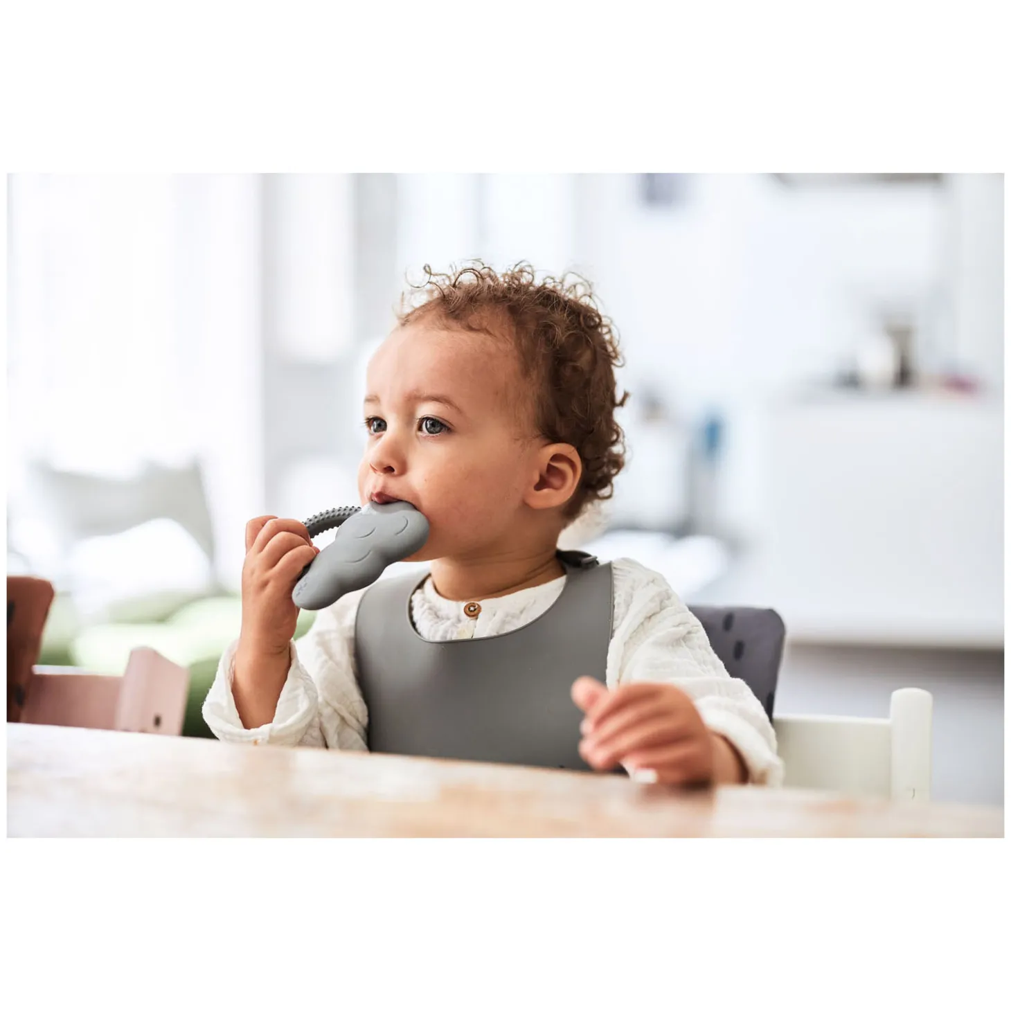 Jollein Anneau de dentition caoutchouc Storm grey