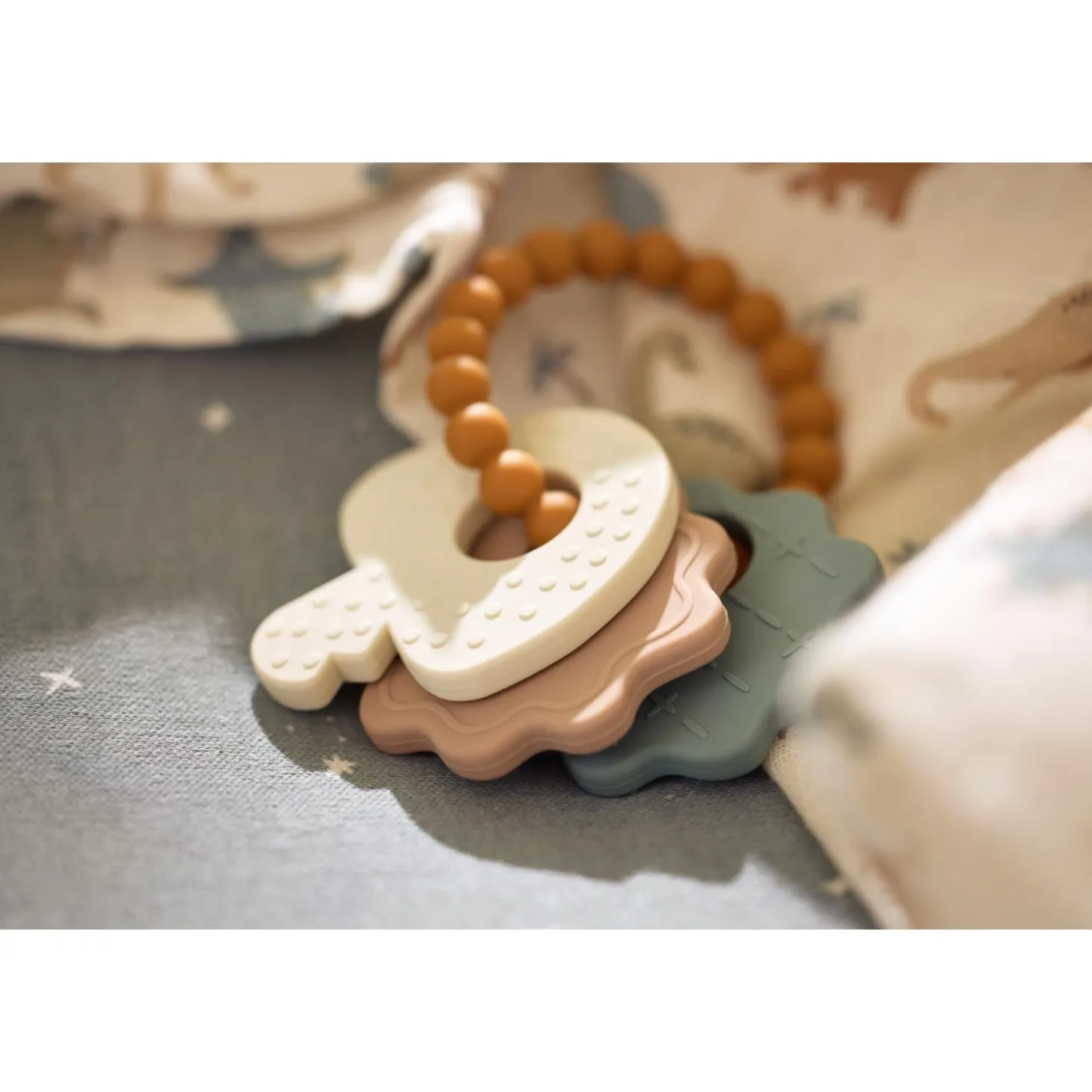 Jollein Anneau de dentition silicone Lovely Birds Multicolore