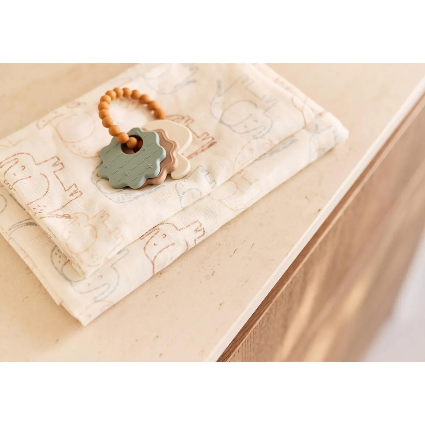 Jollein Anneau de dentition silicone Lovely Birds Multicolore