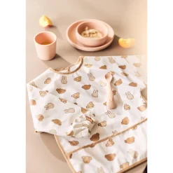 Jollein                    Bavoir à manches imperméable Miffy and Friends    Biscuit