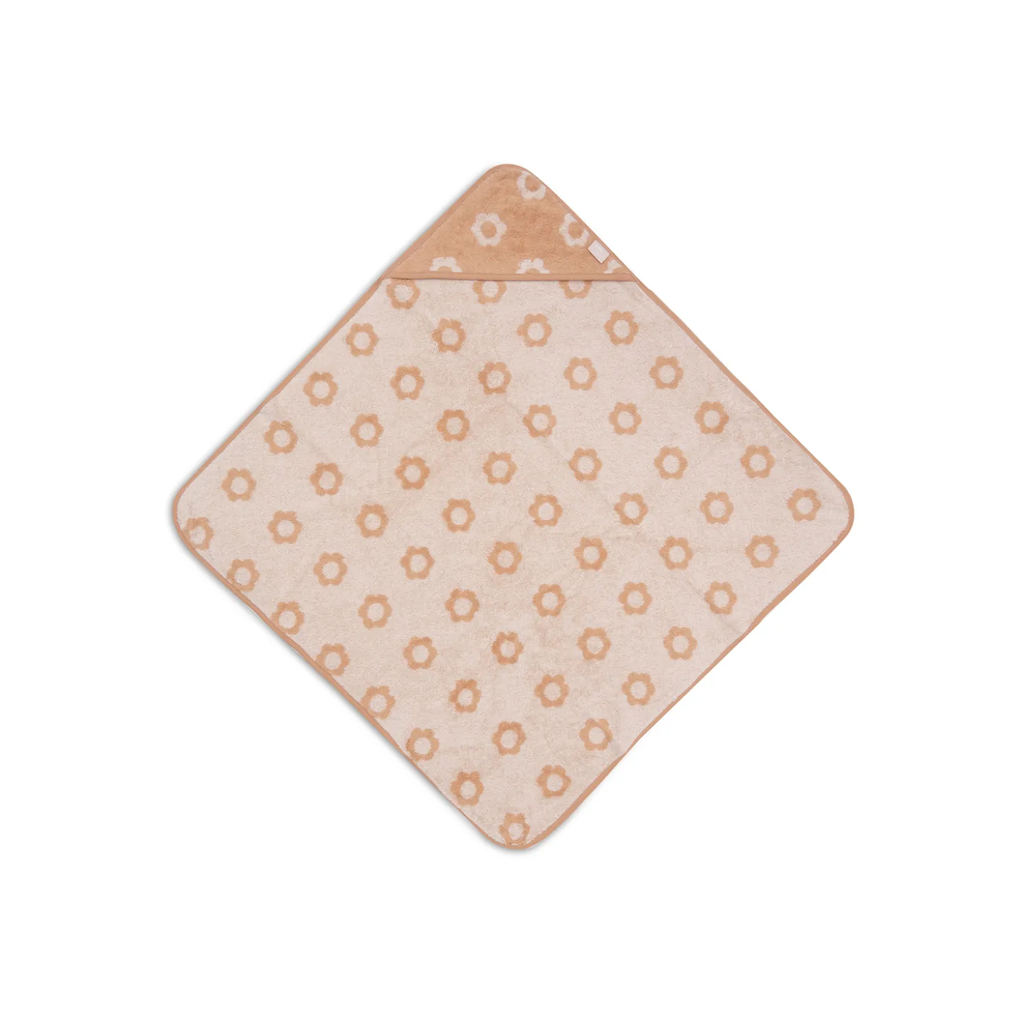 Jollein Cape de Bain Éponge Jacquard Flower Wild Rose 75x75 cm