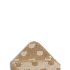 Jollein Cape de Bain Éponge Jacquard Teddy Bear Sand 75x75 cm