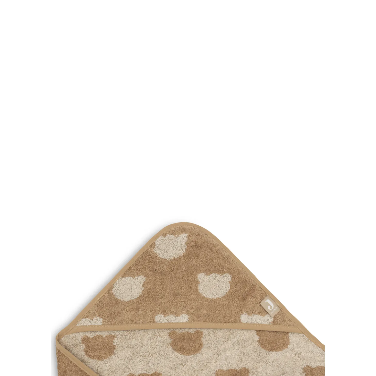 Jollein Cape de Bain Éponge Jacquard Teddy Bear Sand 75x75 cm
